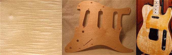 flamed maple pickguard blanks